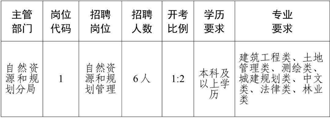 湛河区自然资源和规划局招聘启事